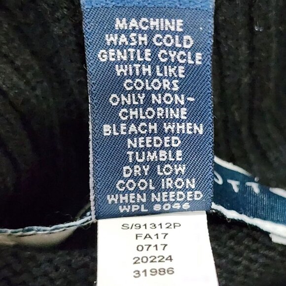 Karen Scott Petites Cotton Color Block Turtleneck Sweater Black And Red Size Pm - Picture 7 of 11